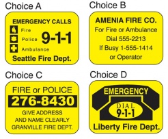 Emergency Phone Labels (Custom)